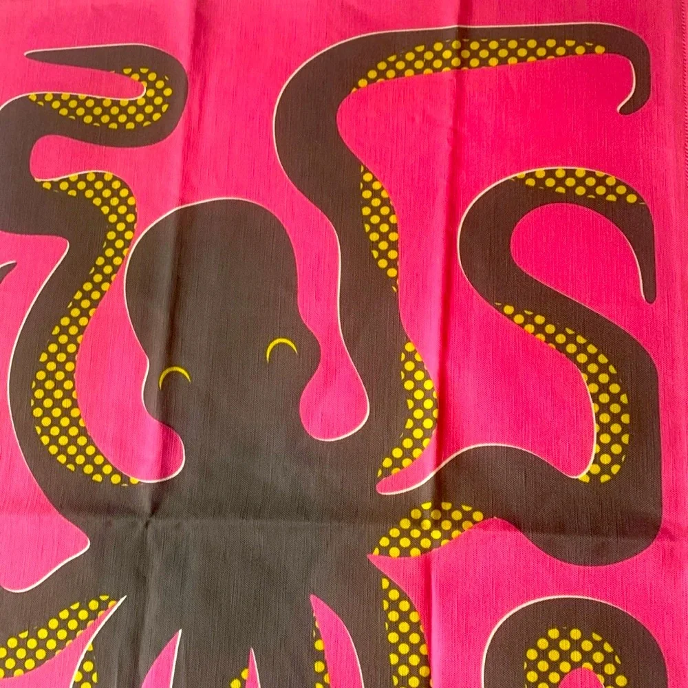 NEW handmade tea towel pop octopus tea towel 16”x24”